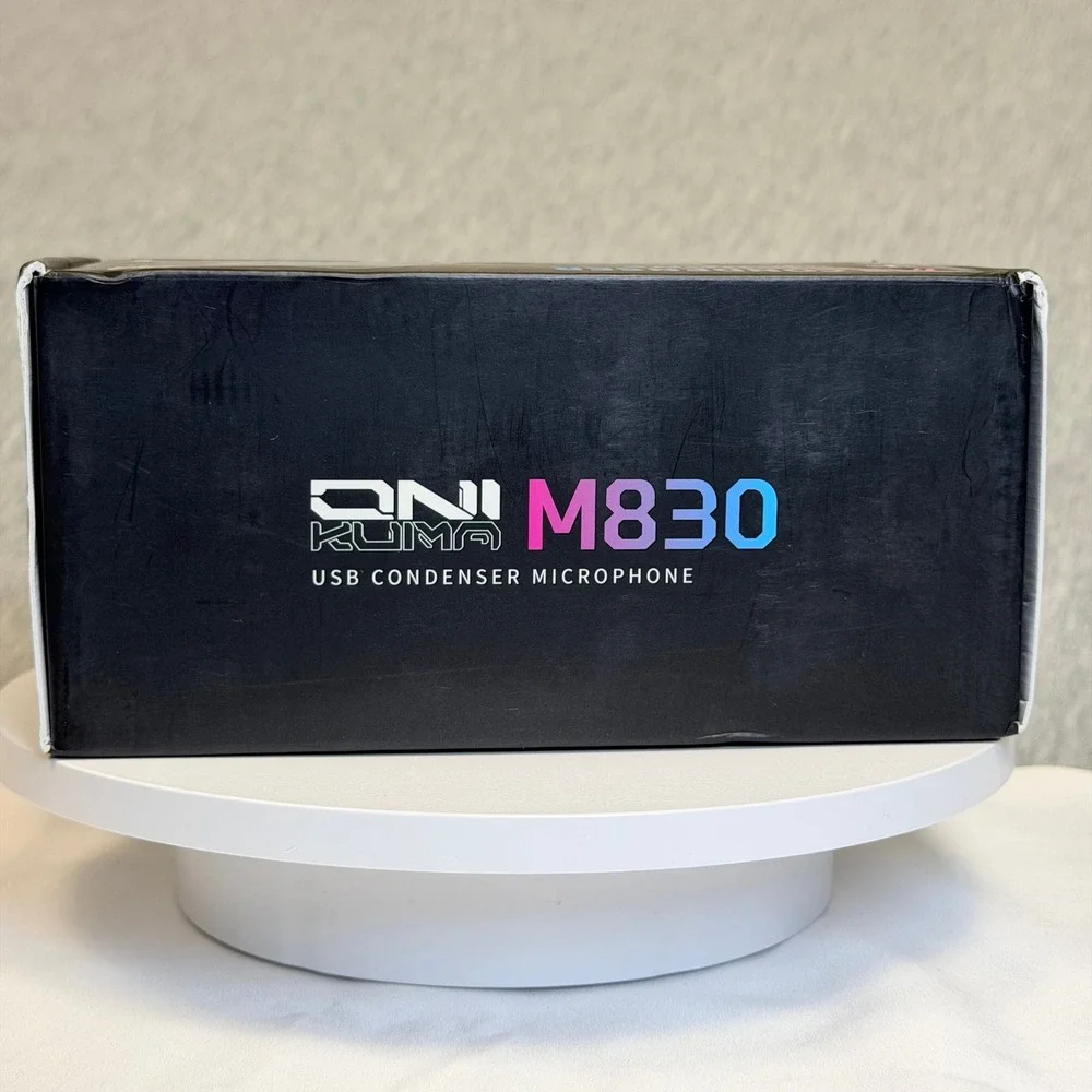 Onikuma M830 USB Condenser Microphone RGB Gaming Streaming Noise Reduction Black